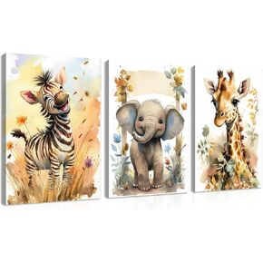 AKWISH Boho Wall Decor Set of 3, Rainbow Canvas Wall Art Paintings Prints, Cute Boho Wildflowers Posters Nursery Wall Decor for Kids Room Baby Room Classroom Bedroom Decor 12x16 in Framed in Saudi Arabia