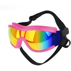 Dog Sunglasses for Large and Medium Breed, Dog Goggles for Large Dogs, Sun Protection, Windproof, Waterproof, Dustproof and Anti-Fog with Adjustable Strap for Driving, Motorcycle, Black in Saudi Arabia