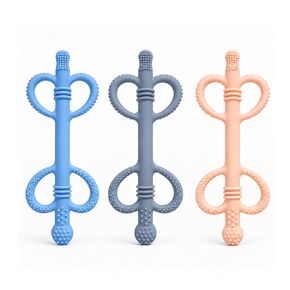 Silicone Baby Teether Tubes for Infants with Nursing Biting Chewing - 3 Pack in Kuwait