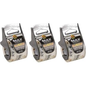 Duck Max Strength Clear Packaging Tape, Maximum Strength Heavy Duty Packing Tape, Shipping & Moving, 3 Rolls with Dispensers, 1.88 in. x 22 Yd. Each (284981) in Saudi Arabia