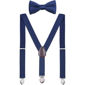 Men's Boys' Suspenders and Bow Tie Set Adjustable with Heart Clips in Saudi Arabia