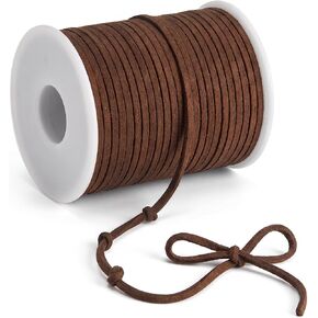 MiniRed Leather String Cord, 50 Yards Faux Leather Twine Flat Leather Cord in Kuwait