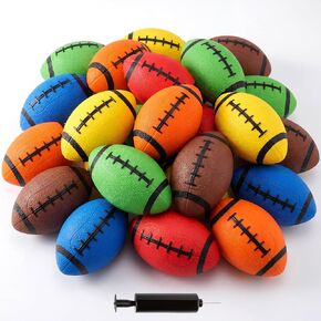 24 Pcs Mini Footballs, 7" Inflatable Football Toys for Kids, Multicolor in Kuwait