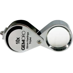 GemOro Jewelers Loupe 10x Magnifier | Hastings Triplet Lens (Chrome) in Saudi Arabia