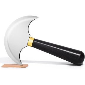 Leather Round Knife with Wooden Handle, Leather Working Tool (S) in Saudi Arabia