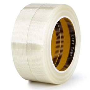 LLPT Filament Strapping Tape Fiberglass Reinforced 3/4" x 36 Yards Each 5.9 Mil 4 Pack Heavy Duty Packing Tape for Mailing Shipping Boxes Bundling (FST1933TT04) in Saudi Arabia