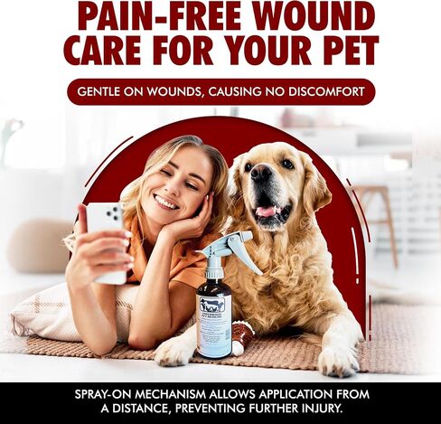Pet Wound Care Spray with Trigger, Animal Wound Cleaner, 16 oz, No-Sting in Saudi Arabia
