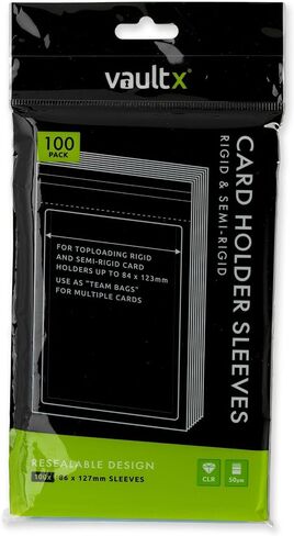 Vault X Card Holder Sleeves (100 Pack) Team Bags Toploaders & Semi Rigids in Saudi Arabia