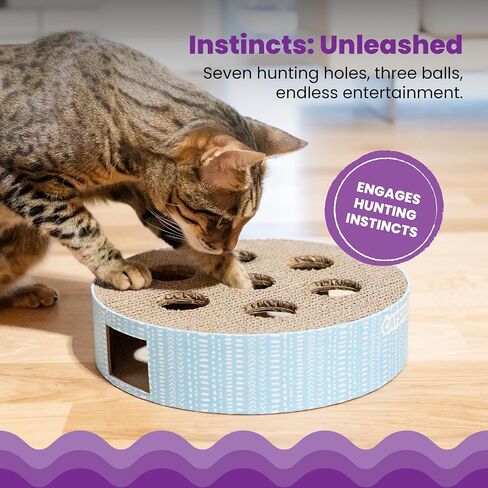Catstages Scratch N' Hunt Interactive Cat Puzzle Toy with Scratcher, 11" in Saudi Arabia