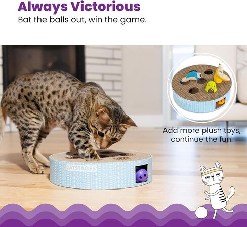 Catstages Scratch N' Hunt Interactive Cat Puzzle Toy with Scratcher, 11" in Saudi Arabia