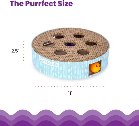 Catstages Scratch N' Hunt Interactive Cat Puzzle Toy with Scratcher, 11" in Saudi Arabia