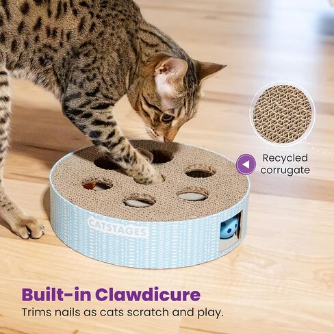 Catstages Scratch N' Hunt Interactive Cat Puzzle Toy with Scratcher, 11" in Saudi Arabia