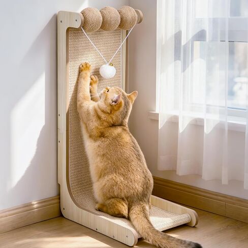 26.8 "Large Sisal Cat Scratcher with Sisal Ball and Bell Plush Toy in Kuwait