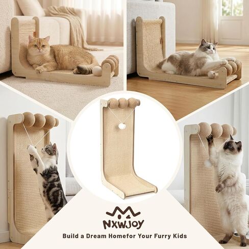 26.8 "Large Sisal Cat Scratcher with Sisal Ball and Bell Plush Toy in Kuwait