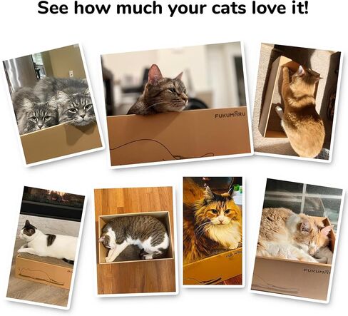 FUKUMARU 5 PCS Cat Scratching Boards, 11.4 Inch Ex-Large Cat Scratcher Box in Kuwait
