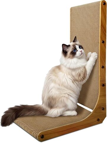 Cat Scratcher, L-Shaped Cat Scratching Pad with Box, 26 Inch, Large in Kuwait