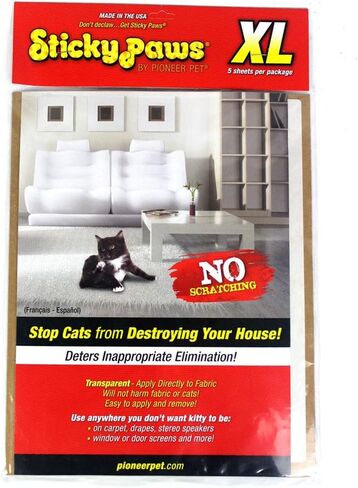 Sticky Paws Pioneer Pet Cat Training Aid Deter Scratching Sticky Sheets in Kuwait