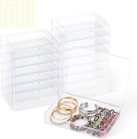 8 Pack 2.56 x 2.56 x 1.38 inch Clear Plastic Storage Containers with Lids in Saudi Arabia
