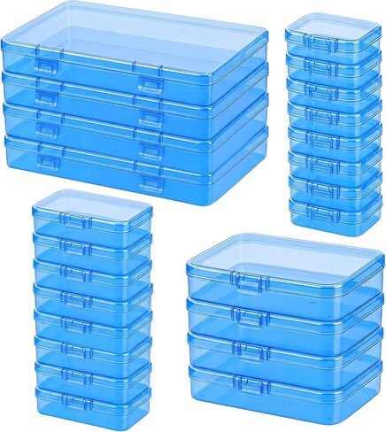 24-Piece Clear Assorted Plastic Box Set for Hardware in Kuwait