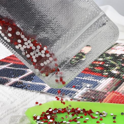50 Pcs Diamond Painting Storage Bags,Clear Ziplock Craft Organizer Pouches in Saudi Arabia