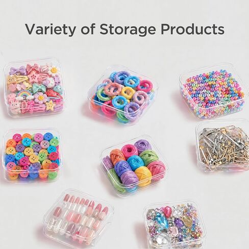 HBlife Bead Organizer Box, 82 PCS Bead Storage Containers with Lids for Small Items, Mini Storage Containers for Jewelry, Diamonds, Nails, Charms, Rhinestones, Bracelets, Screws, Seeds and Small Parts in Kuwait