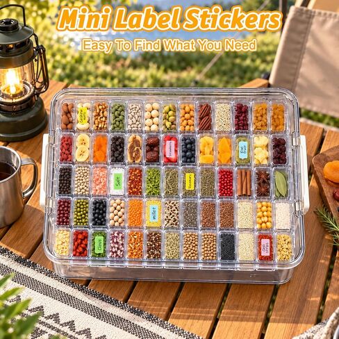 Makebloom 120pcs Bead Organizer Boxes with Labels and Tweezers in Saudi Arabia