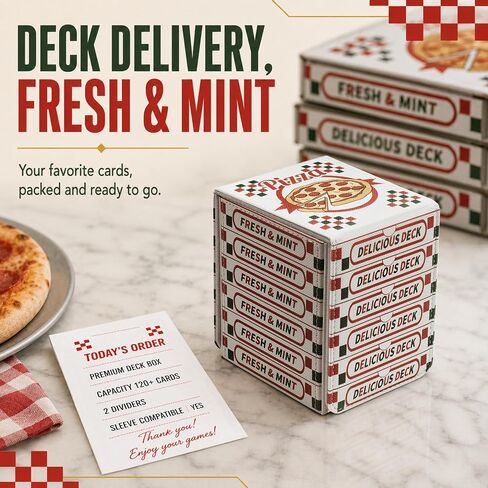 Venssu Pizza Box Themed MTG Deck Box for TMNT Cards in Kuwait