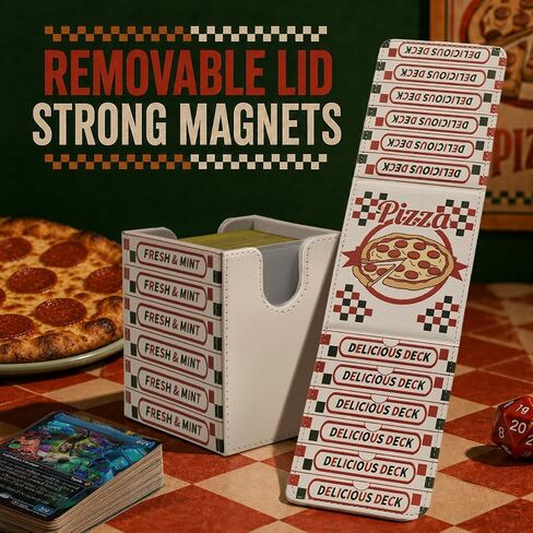 Venssu Pizza Box Themed MTG Deck Box for TMNT Cards in Kuwait