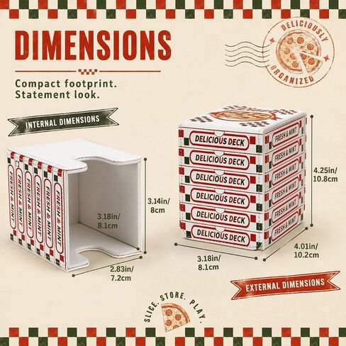 Venssu Pizza Box Themed MTG Deck Box for TMNT Cards in Kuwait