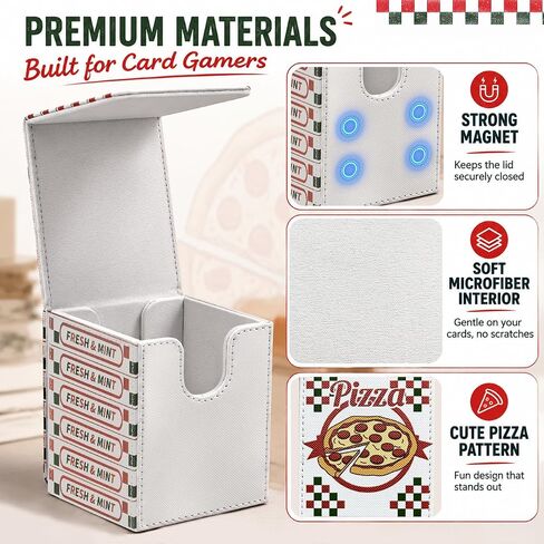 Venssu Pizza Box Themed MTG Deck Box for TMNT Cards in Kuwait