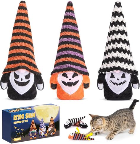 Retro Shaw Catnip Halloween Cat Toys, Goth Kitten Toy for Indoor Cats,4PCS in Saudi Arabia