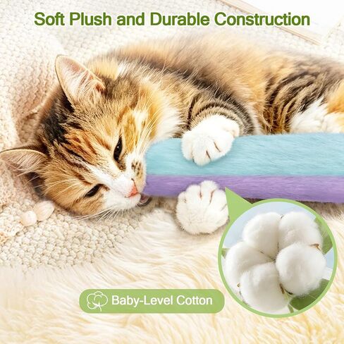 Retro Shaw Cat Toys Pillows, Refillable Catnip Kicker Toys for Indoor Cats in Saudi Arabia