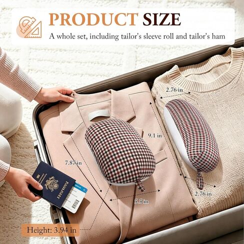 Buzzlett 2 Pcs Tailor's Ham and Seam Roll Set, Pressing Tools for Sewing in Saudi Arabia