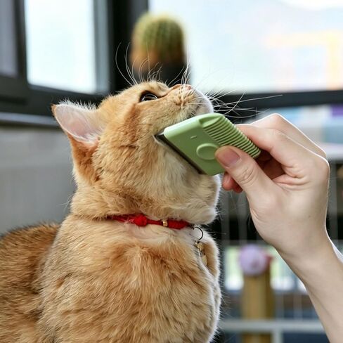 Cat Combs Set of 2, Portable Grooming Tool, Small, Pink & Green in Kuwait