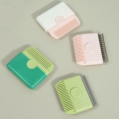 Cat Combs Set of 2, Portable Grooming Tool, Small, Pink & Green in Kuwait