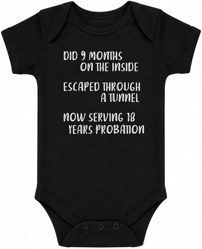 CBTwear Did 9 Months Escaped Through a Tunnel Funny Baby Bodysuit in Kuwait