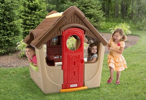 Simplay3 Garden View Cottage, Kids Indoor Outdoor Playhouse for 4 or More Children 18 Months and up (52" H x 40" L x 48" W) in Kuwait