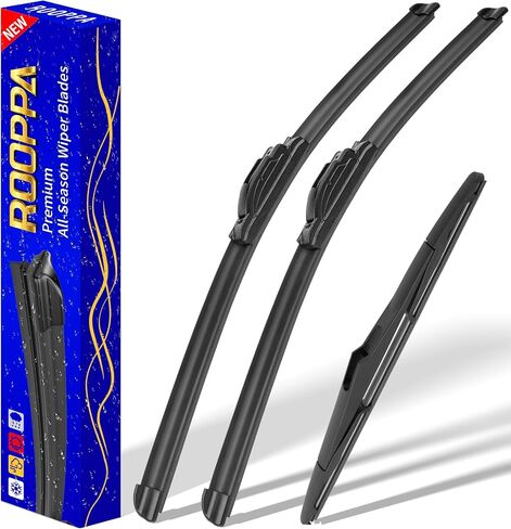 3 wipers Replacement for 2007-2017 Jeep Wrangler/2008-2018 Jeep Wrangler JK, Windshield Wiper Blades Original Equipment Replacement - 15"/15"/13" (Set of 3) U/J HOOK in Kuwait