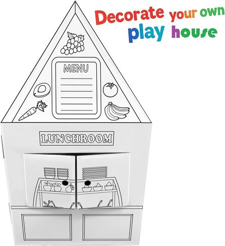 Easy Playhouse Cardboard School - Pretend Play Fort for Ages 3+ in Kuwait
