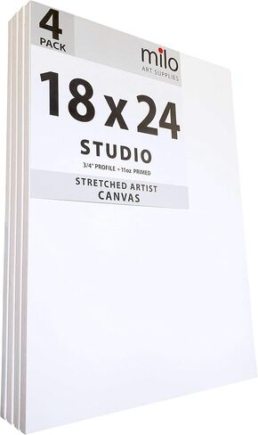 milo Stretched Artist Canvas, 30x40 inch, 4 Pack, 3/4" inch Profile in Kuwait