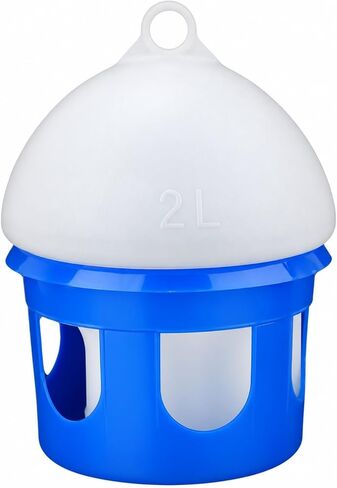 Yajuyi Bird Water Dispenser with Top Loop Cylindrical Drinking Bird Dispenser Crack-Resistant Drinker for Livestock Breeders, Coops, 10L in Saudi Arabia