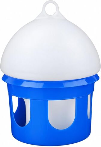Bird Water Dispenser with Top Loop Easy to Refill Cylindrical Drinking Bird Dispenser Weight-Fed Drinker for Aviaries, Coops, 8.5L in Kuwait