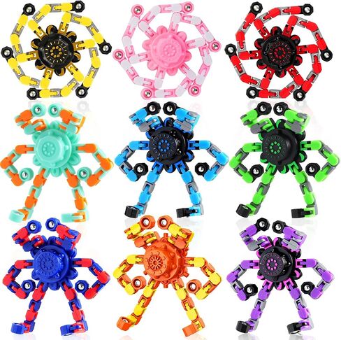 Spinners Transformable Fidget 9-Pack-ألعاب حسية للأطفال والكبار مع اضطراب فرط الحركة ونقص الانتباه ، التوحد ، تخفيف القلق in Kuwait