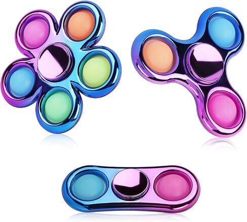 Pop Fidget Spinner, 3 Pack Fidget Toys Adults - Fidget Spinners for Kids, Fidget Toys for Kids Teens for Party Favors Classroom Carnival Prize in Kuwait