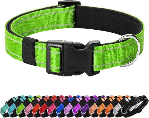 Reflective Dog Collar, Adjustable Nylon for Medium Dogs,Purple in Saudi Arabia