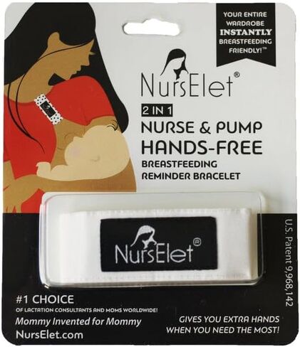 Nursing Bracelet, Hands-Free Shirt Holder Becomes Your Reminder Bracelet, Multifunctional, Pumping Mom Essential, Breastfeeding Helper, Must Have Baby Product in Kuwait