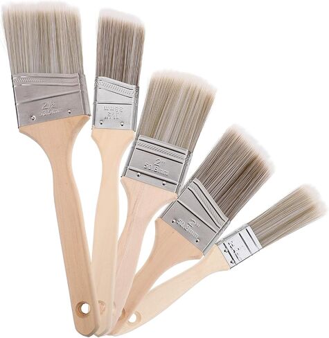 5pcs Angled Paint Brush Set for Walls Furniture Painting and DIY Art in Kuwait
