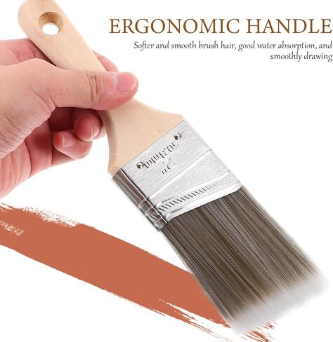 5pcs Angled Paint Brush Set for Walls Furniture Painting and DIY Art in Kuwait