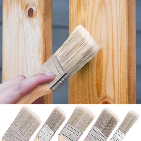5pcs Angled Paint Brush Set for Walls Furniture Painting and DIY Art in Kuwait