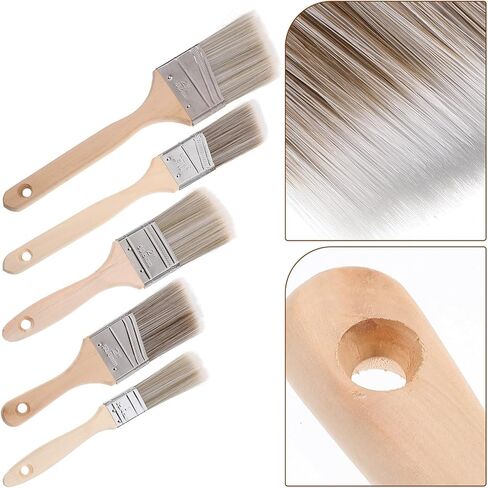 5pcs Angled Paint Brush Set for Walls Furniture Painting and DIY Art in Kuwait